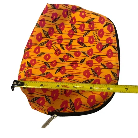 Clinique x Donald Bright Orange Makeup Bag - Picture 8 of 8